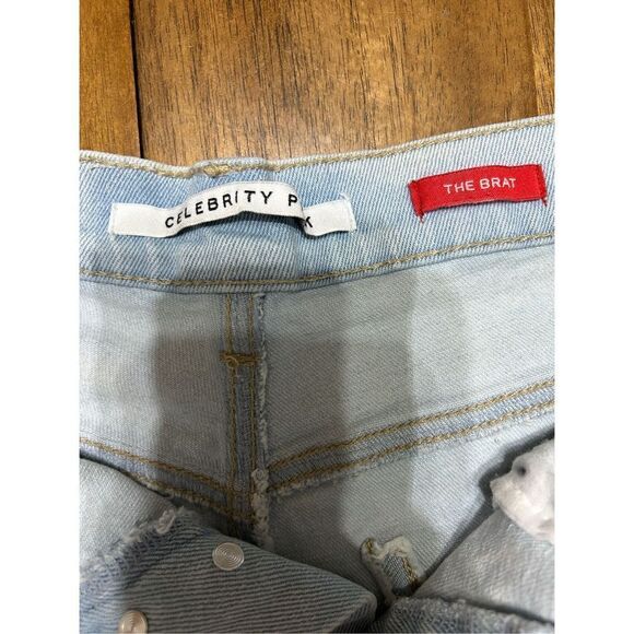 Celebrity Pink The Brat Shorts Blue Jean Cut Off Short Distressed Blue Size 9/29 - Picture 3 of 8